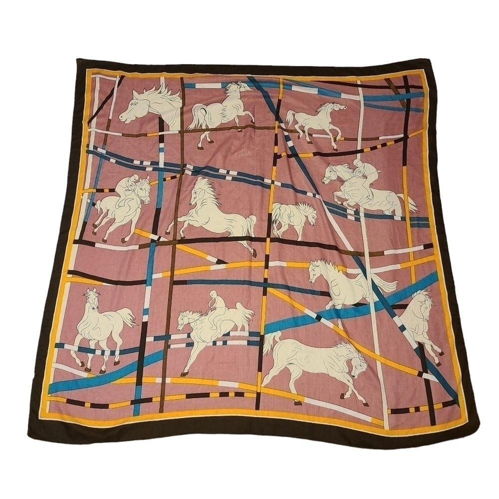 Unbranded | Women's Multicolored Equestrian Oversized Scarf (One Size)